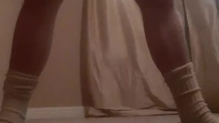 Naughty at home Peeing on Cloths for Laundry Day