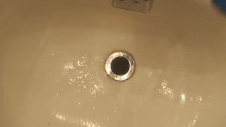 pissing all over a sub bitch hole