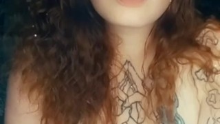 Smoking and playing with my big titties