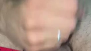 Handjob in bed