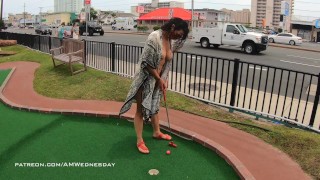 Flashing on a very public mini golf course