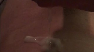 Femboy Playing With His Pre Coverd Dick And Cums