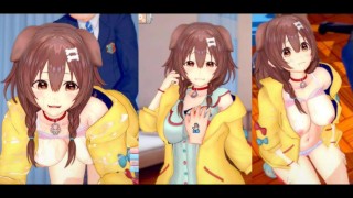 [Hentai Game Koikatsu! ]Have sex with Big tits Inugami Korone.3DCG Erotic Anime Video.
