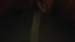 Close up pussy pee after sex