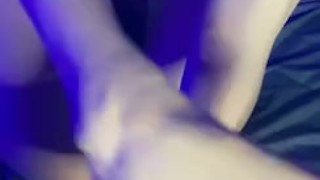 Cock rub with my little feet