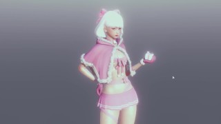 Christmas suit cute girl - 3D Realistic Animation