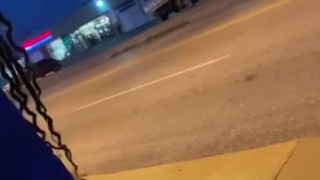 Walking on sidewalk Flashing my hard cock to the cars driving past