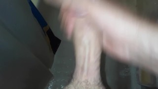 Jerking a Hard Dick in the Shower