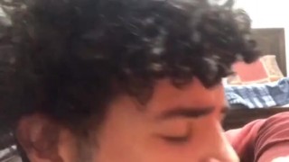 Latino monster cock gets sucked by roommate