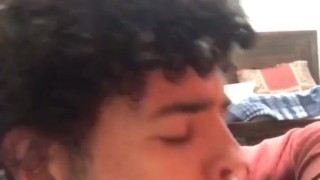Latino monster cock gets sucked by roommate