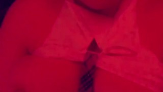 Horny School Girl Teases Her Pussy While She Waits For Daddy! 