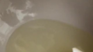 Peeing for nearly 2 minutes. Slow relief feels so good.