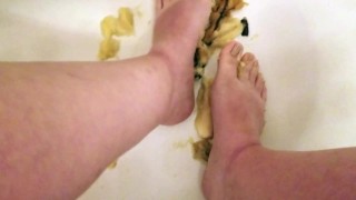 Sexy Sensual Banana Squish Video Feet Fetish 
