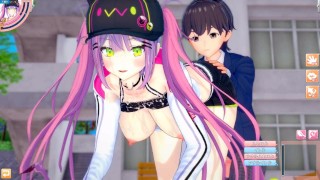 【エロゲーコイカツ！】VTuber 常闇トワ3DCG巨乳アニメ動画(バーチャルYoutuber)[Hentai Game Koikatsu! Tokoyami Towa(Anime 3DCGvideo