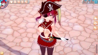 【エロゲーコイカツ！】VTuber 宝鐘マリン3DCG巨乳アニメ動画(バーチャルYoutuber)[Hentai Game Koikatsu! Houshou Marine (Anime 3DCG V