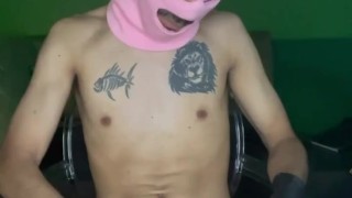 Solo masked masturbation (Full on PocketStars)