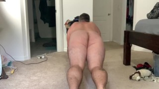 Dad Bod Downward dog and C's pose