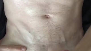 Very horny fit guy jerks off his delicious cock until the last drop of thick cum. The perfect wank