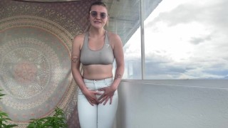 POV: Pee Desperation in jeans! Girlfriend pees her jeans for you!