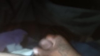 Fat Sexy Junebugg with a little dick strokes in a tent laying down
