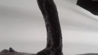 ZDADDY STROKING BBC IN THE SHOWER