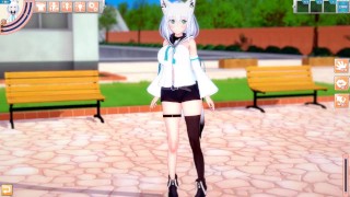 【エロゲーコイカツ！】VTuber 白上フブキ3DCG巨乳アニメ動画(バーチャルYoutuber)[Hentai Game Koikatsu! Shirakami Fubuki(Anime 3DCG