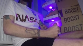 I give you my thick load next to my sneakers! Male solo masturbation + male moaning