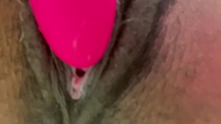 Creamy squirter trying not to get caught 