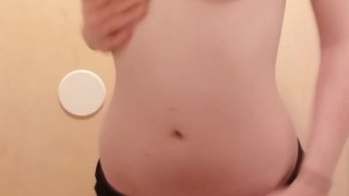 Quick Tease And Play In The Bathroom