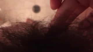Playing with my pussy hairs 