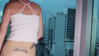 Fruit and Orgasms In Hotel Window