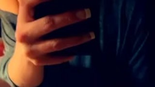 Standing watching myself rub my wet pussy until I have an intense orgasm 