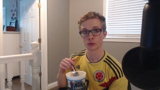 Stepbrother Eats Greek Yogurt and Plays With Hot Planetary Gear (Anal)