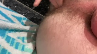Twink plays with his tight ass