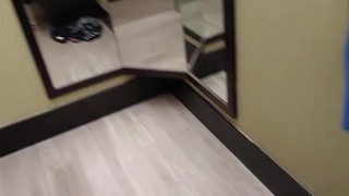 Real Public Dressing Room Blowjob and Sex! 