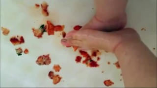 Sexy Footsie Shower Strawberry Squish
