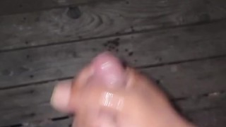 Big black cock outdoor fun
