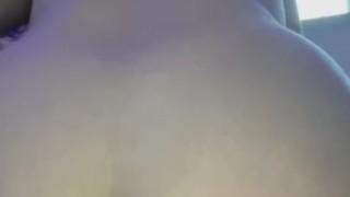 Slut bounces ass on dildo