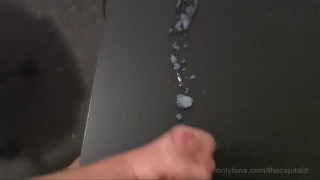 I blow a MASSIVE load from my big dick HANDS FREE, then stroke till I cum AGAIN