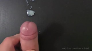 I blow a MASSIVE load from my big dick HANDS FREE, then stroke till I cum AGAIN