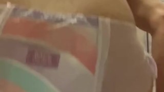 Riding my alien dildo in my diaper 