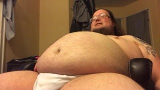 380 lb Gainer chugging ganache + food coma