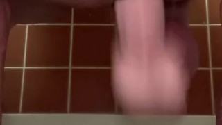 fat male solo is dildo pistoning hard