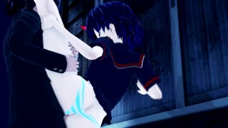 Ryuko BLOWJOB at the Train Station (3d Hentai)