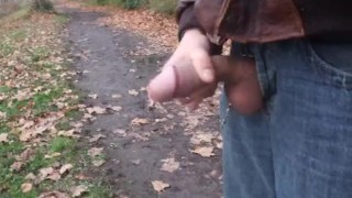 WANKING ON THE CANAL EDGE + cum