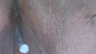 Playing with my pussy from the top view