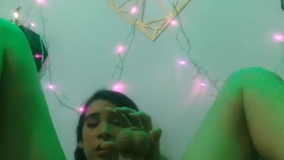 Latina Blanquita BIG Dildo! 
