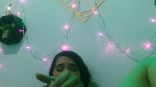 Latina Blanquita BIG Dildo! 