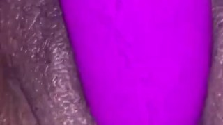Spitting on my jackrabbit then rubbing it on my clit