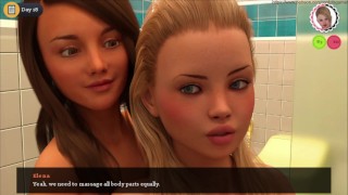 Dating my Step-Daughter # 62 Подруга падчерицы мастурбирует ей в душе